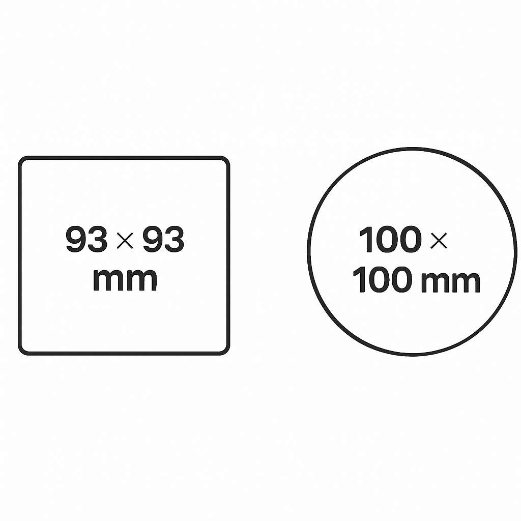 Formats dessous de verre